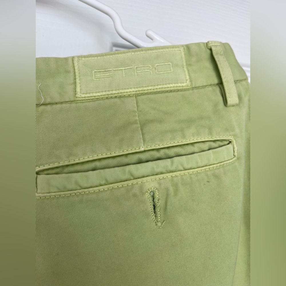 Etro Green Chinos with Straight Leg and Relaxed Fit Euro Size 48 US Size 12 - Picture 17 of 17